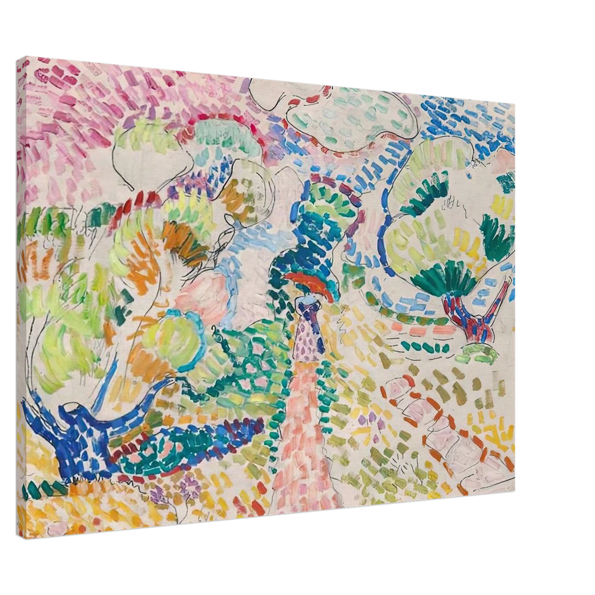 MADAME MATISSE IN THE OLIVE GROVE 1905 Canvas | Henri Matisse Canvas | Henri Matisse Print