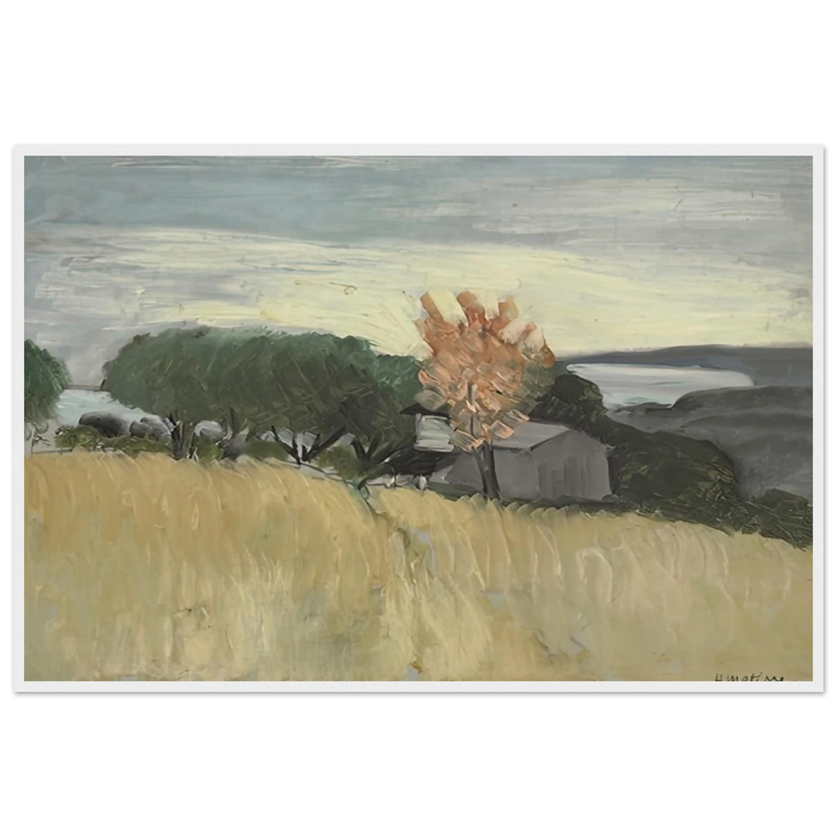 CHAMPS DE BLE A CAGNES 1918 Framed Poster | Henri Matisse Framed Prints Wall Art | Henri Matisse Print
