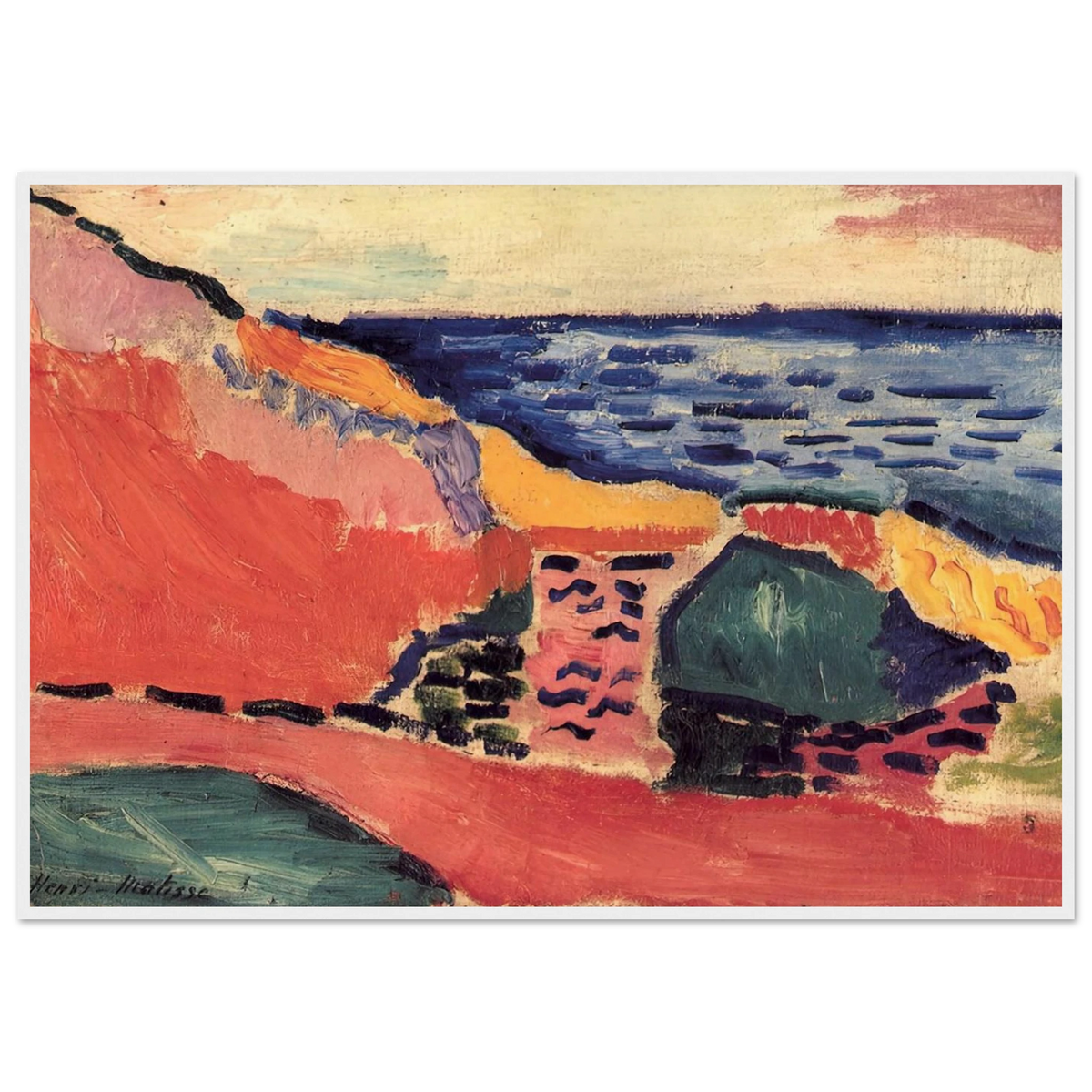 LA MOULADE COLLIOURE IN THE SUMMER 1905 Framed Poster | Henri Matisse Framed Prints Wall Art | Henri Matisse Print