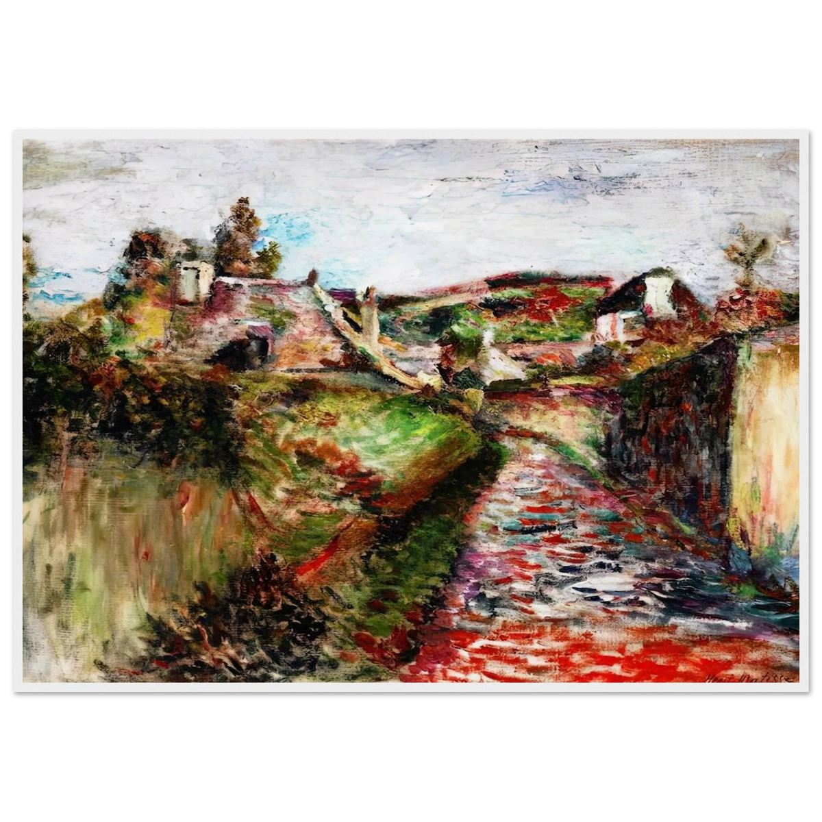 VIEW OF BELLE ILE 1897 Framed Poster | Henri Matisse Framed Prints Wall Art | Henri Matisse Print