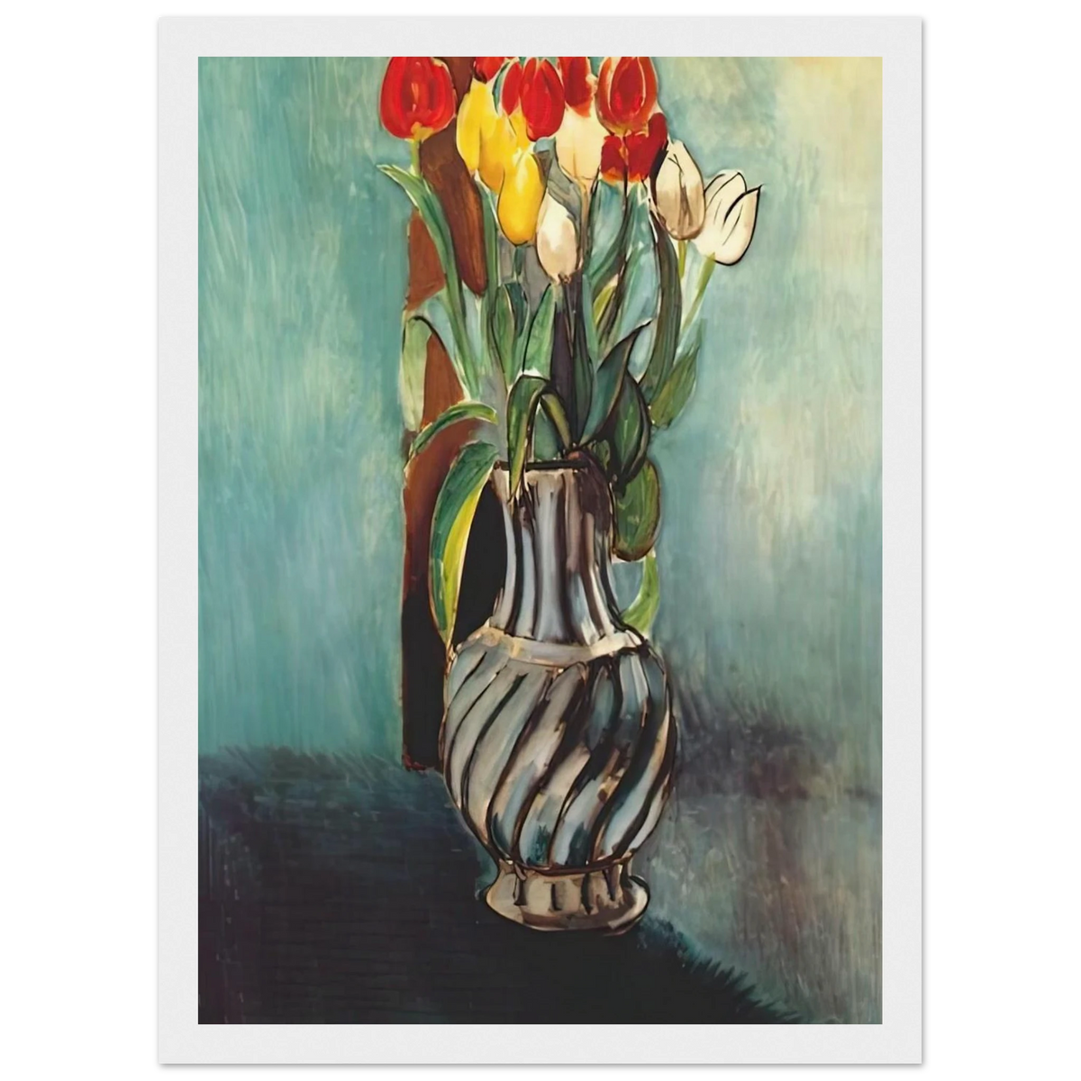 ME MYSELF STENDHAL VASE OF TULIPS 1914 Framed Poster | Henri Matisse Framed Prints Wall Art | Henri Matisse Print