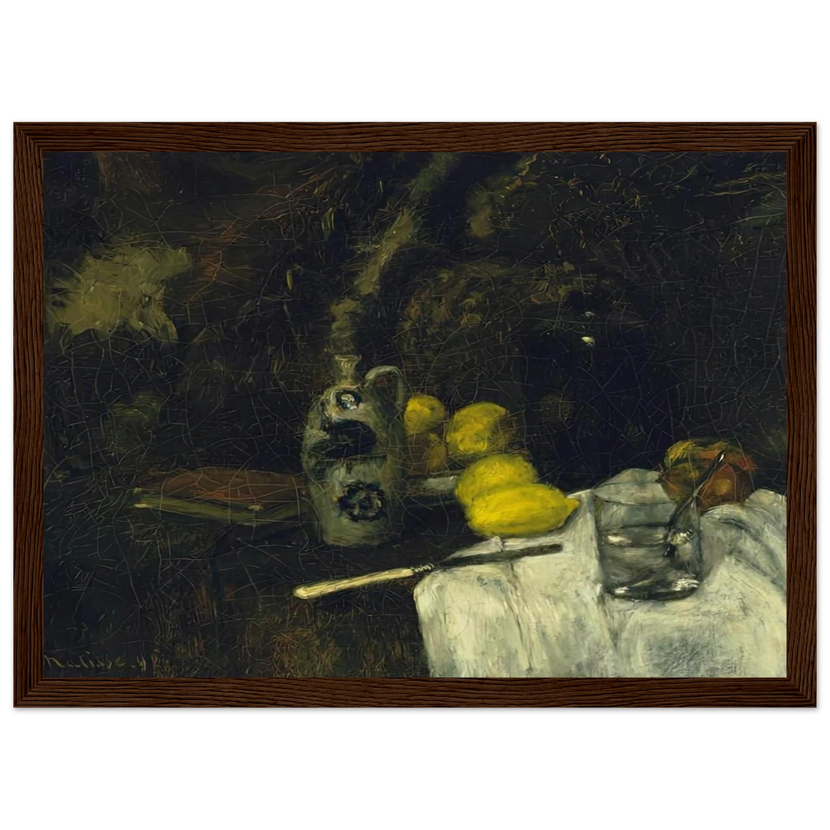 LEMONS AND BOTTLE OF DUTCH GIN 1896 Framed Poster | Henri Matisse Framed Prints Wall Art | Henri Matisse Print