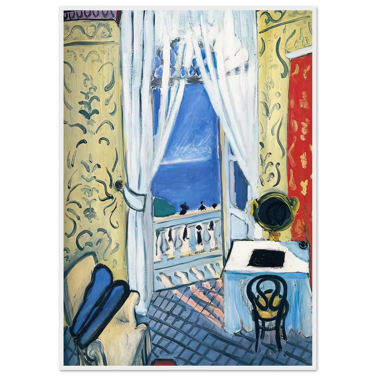 INTERIOR WITH A VIOLIN CASE 1919 Framed Poster | Henri Matisse Framed Prints Wall Art | Henri Matisse Print
