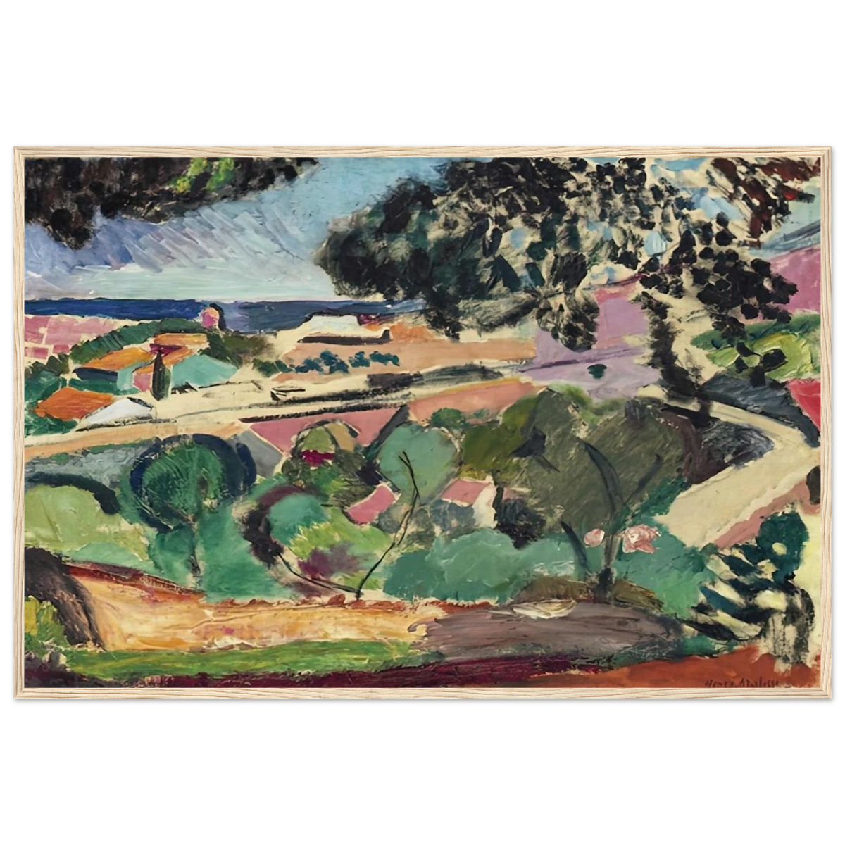 PAYSAGE DE COLLIOURE 1907 Framed Poster | Henri Matisse Framed Prints Wall Art | Henri Matisse Print