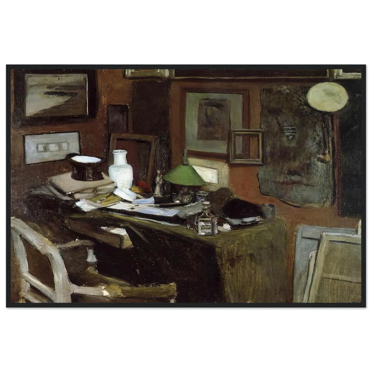INTERIOR WITH A TOP HAT 1896 Framed Poster | Henri Matisse Framed Prints Wall Art | Henri Matisse Print