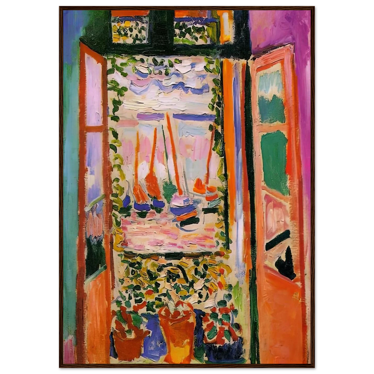 OPEN WINDOW COLLIOURE 1905 Framed Poster | Henri Matisse Framed Prints Wall Art | Henri Matisse Print