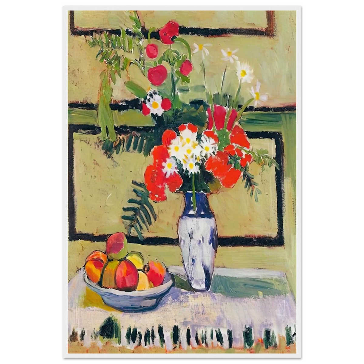 FLOWERS AND FRUIT 1909 Framed Poster | Henri Matisse Framed Prints Wall Art | Henri Matisse Print