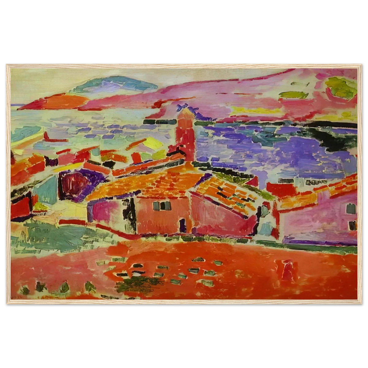 VIEW OF COLLIOURE 1 Framed Poster | Henri Matisse Framed Prints Wall Art | Henri Matisse Print