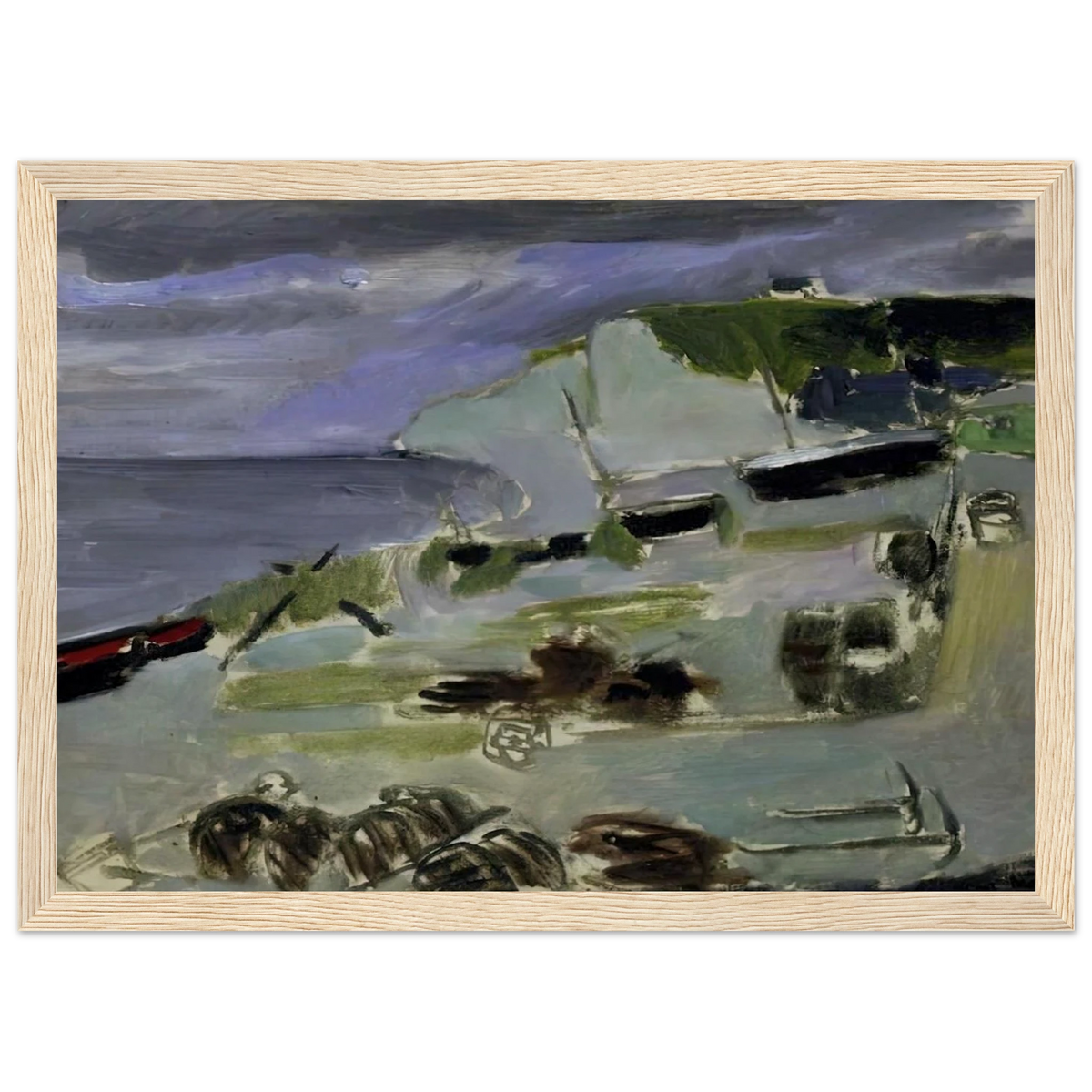 BOATS ON THE BEACH ETRETAT 1920 Framed Poster | Henri Matisse Framed Prints Wall Art | Henri Matisse Print