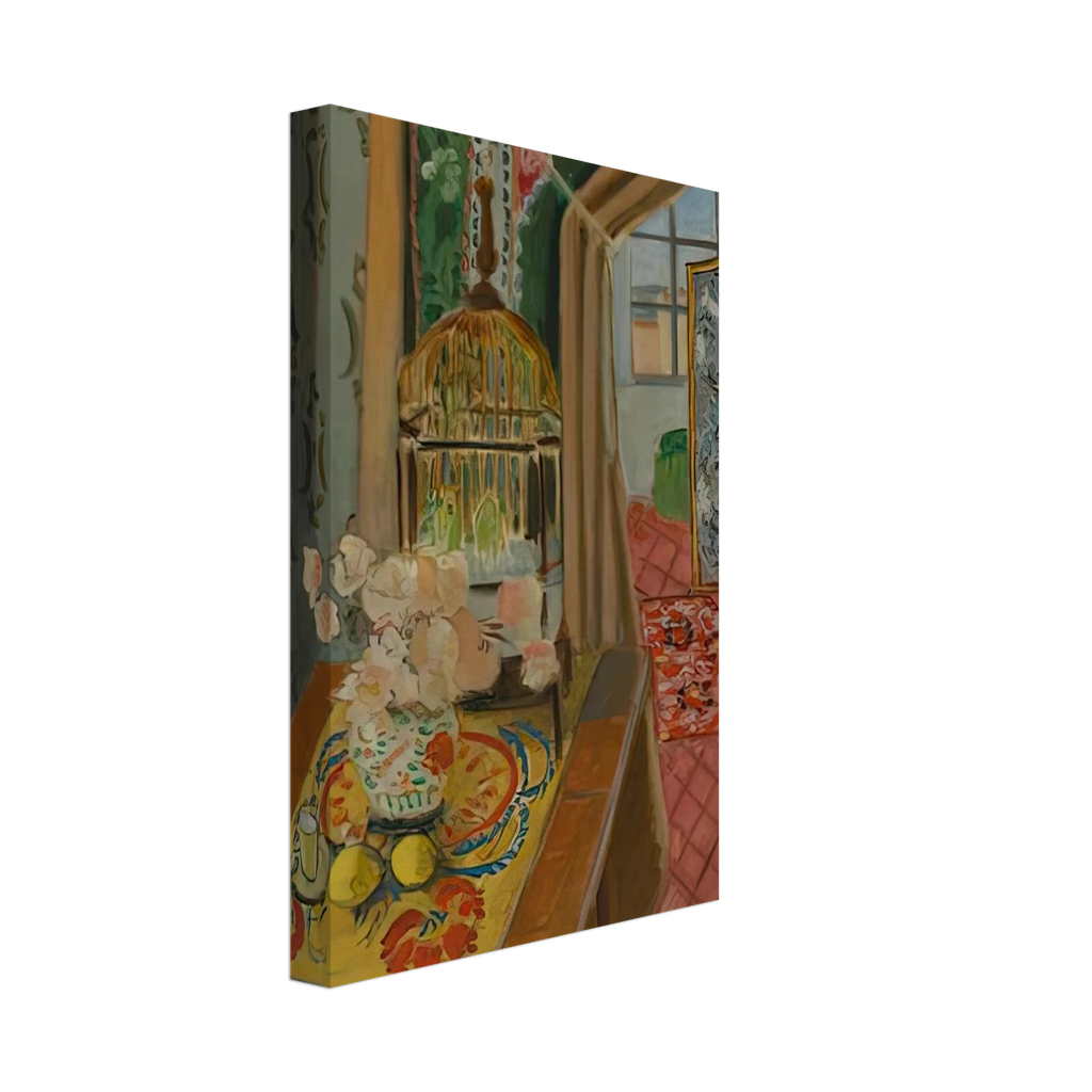 INTERIOR FLOWERS AND PARAKEETS 1924 Canvas | Henri Matisse Canvas | Henri Matisse Print