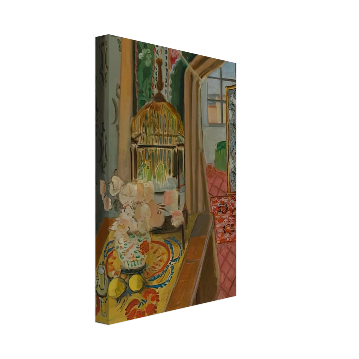 INTERIOR FLOWERS AND PARAKEETS 1924 Canvas | Henri Matisse Canvas | Henri Matisse Print
