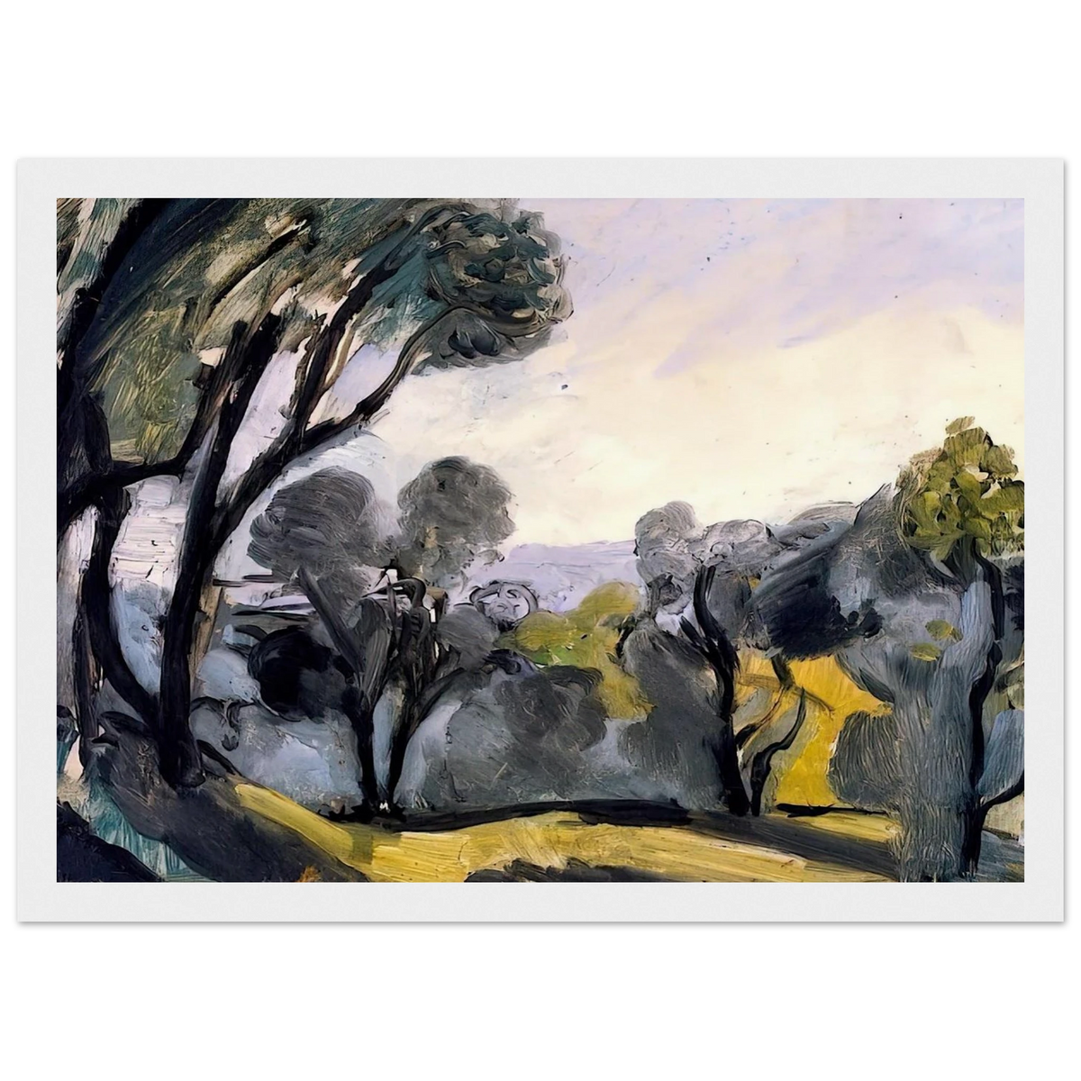 LANDSCAPE WITH OLIVE TREES 1918 Framed Poster | Henri Matisse Framed Prints Wall Art | Henri Matisse Print