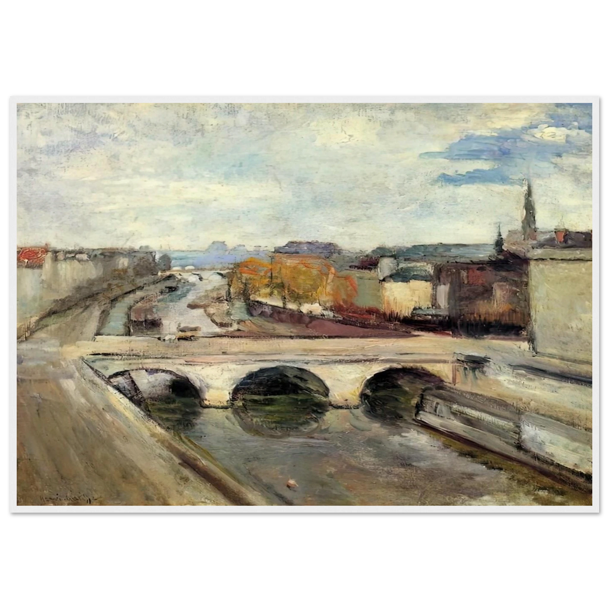 THE POT SAINT MICHEL IN PARIS 1900 Framed Poster | Henri Matisse Framed Prints Wall Art | Henri Matisse Print