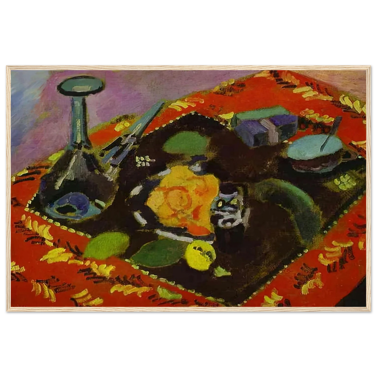 DISHES AND FRUIT 1906 Framed Poster | Henri Matisse Framed Prints Wall Art | Henri Matisse Print