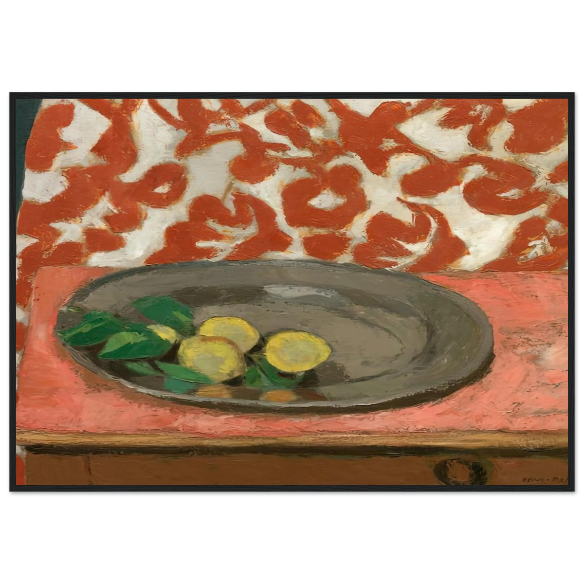 LEMONS ON A PEWTER PLATE 1929 Framed Poster | Henri Matisse Framed Prints Wall Art | Henri Matisse Print