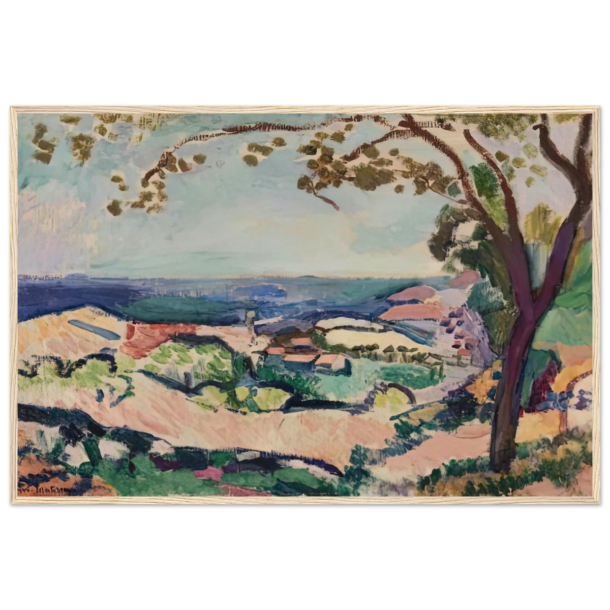 COLLIOURE LANDSCAPE 1906 Framed Poster | Henri Matisse Framed Prints Wall Art | Henri Matisse Print