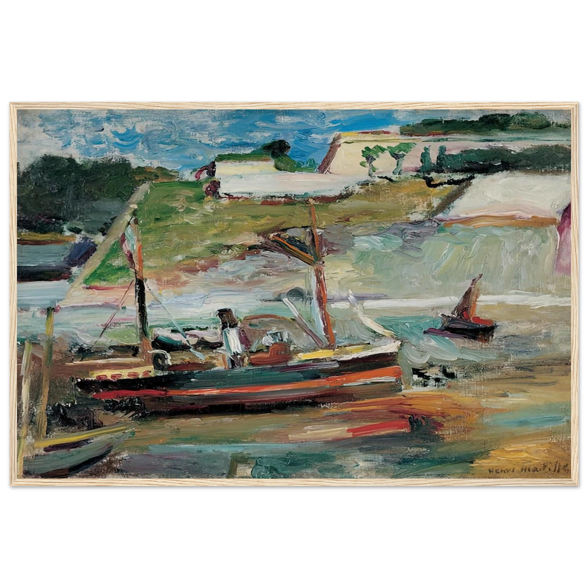 BELLE ILE LE PORT DE PALAIS 1896 Framed Poster | Henri Matisse Framed Prints Wall Art | Henri Matisse Print