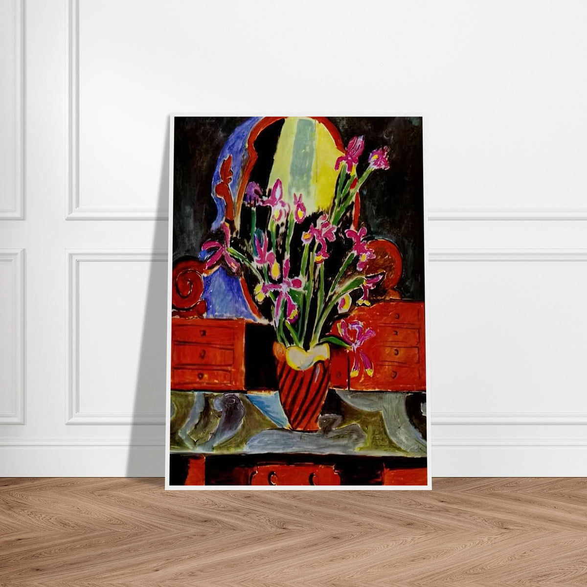 VASE OF IRISES 1912 Framed Poster | Henri Matisse Framed Prints Wall Art | Henri Matisse Print