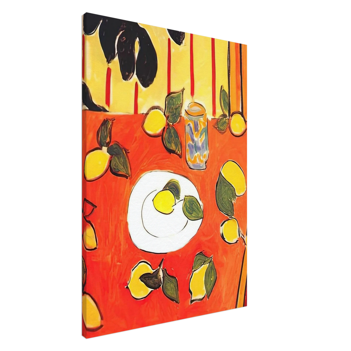 BLACK PHILODENDRON AND LEMONS 1943 Canvas | Henri Matisse Canvas | Henri Matisse Print