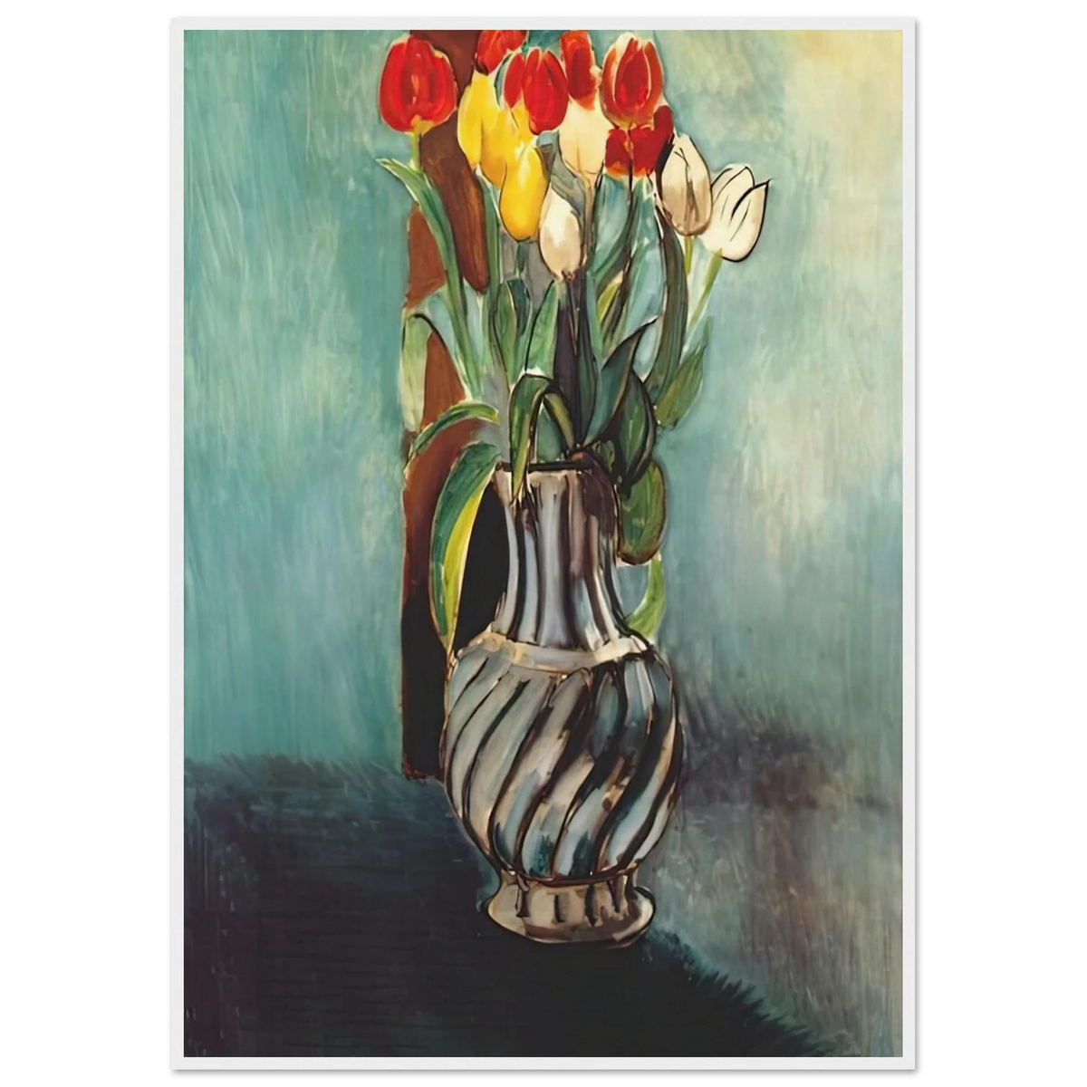 ME MYSELF STENDHAL VASE OF TULIPS 1914 Framed Poster | Henri Matisse Framed Prints Wall Art | Henri Matisse Print