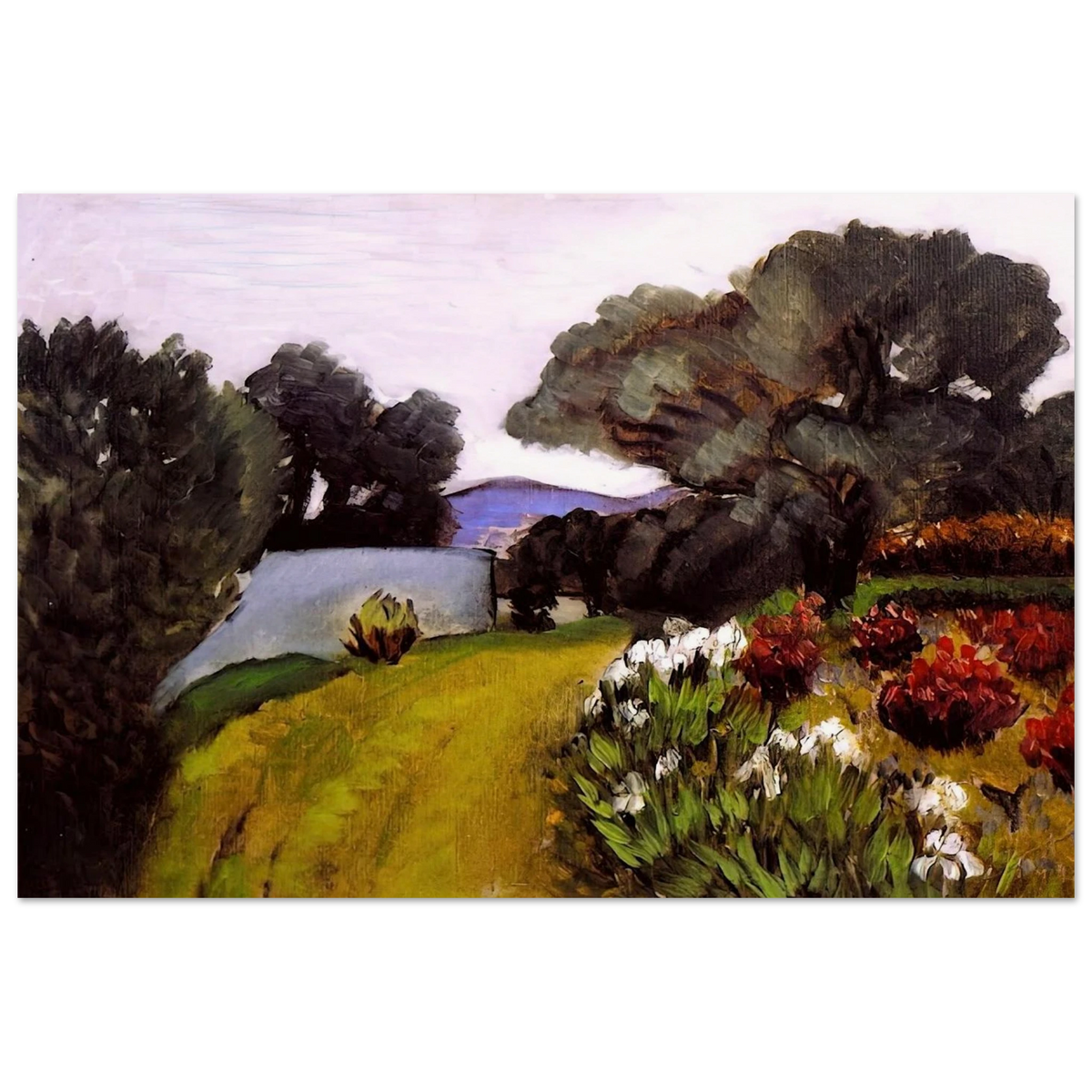 IN THE NICE COUNTRYSIDE GARDEN OF IRISES 1919 Poster | Henri Matisse Poster | Henri Matisse Print