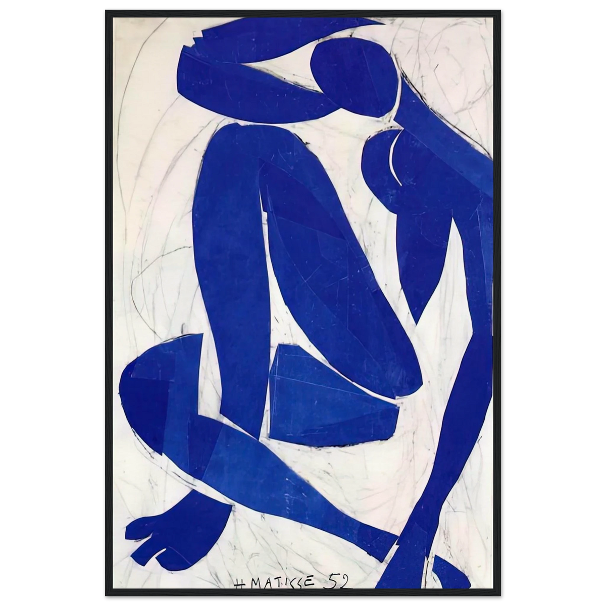 BLUE NUDE IV 1952 Framed Poster | Henri Matisse Framed Prints Wall Art | Henri Matisse Print