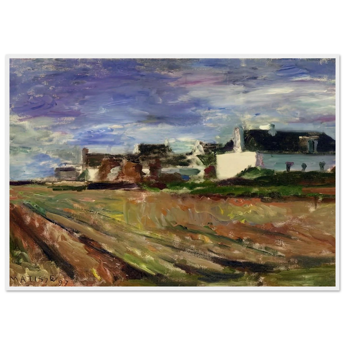 FARMS IN BRITTANY BELLE ILE 1897 Framed Poster | Henri Matisse Framed Prints Wall Art | Henri Matisse Print