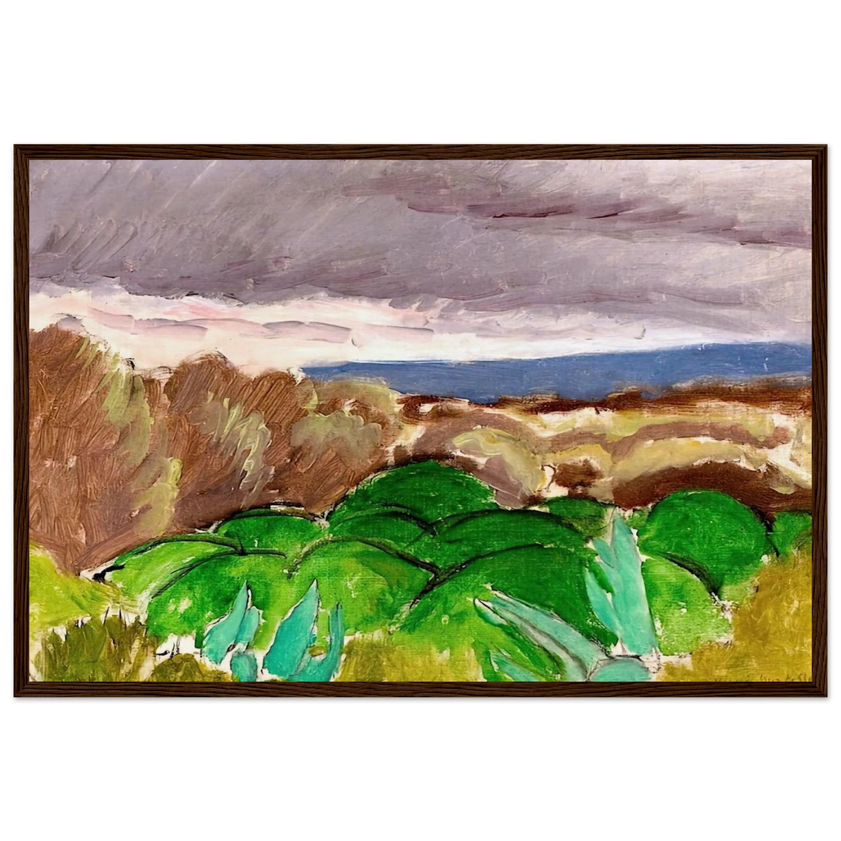 CAGNES LANDSCAPE IN STORMY WEATHER 1917 Framed Poster | Henri Matisse Framed Prints Wall Art | Henri Matisse Print