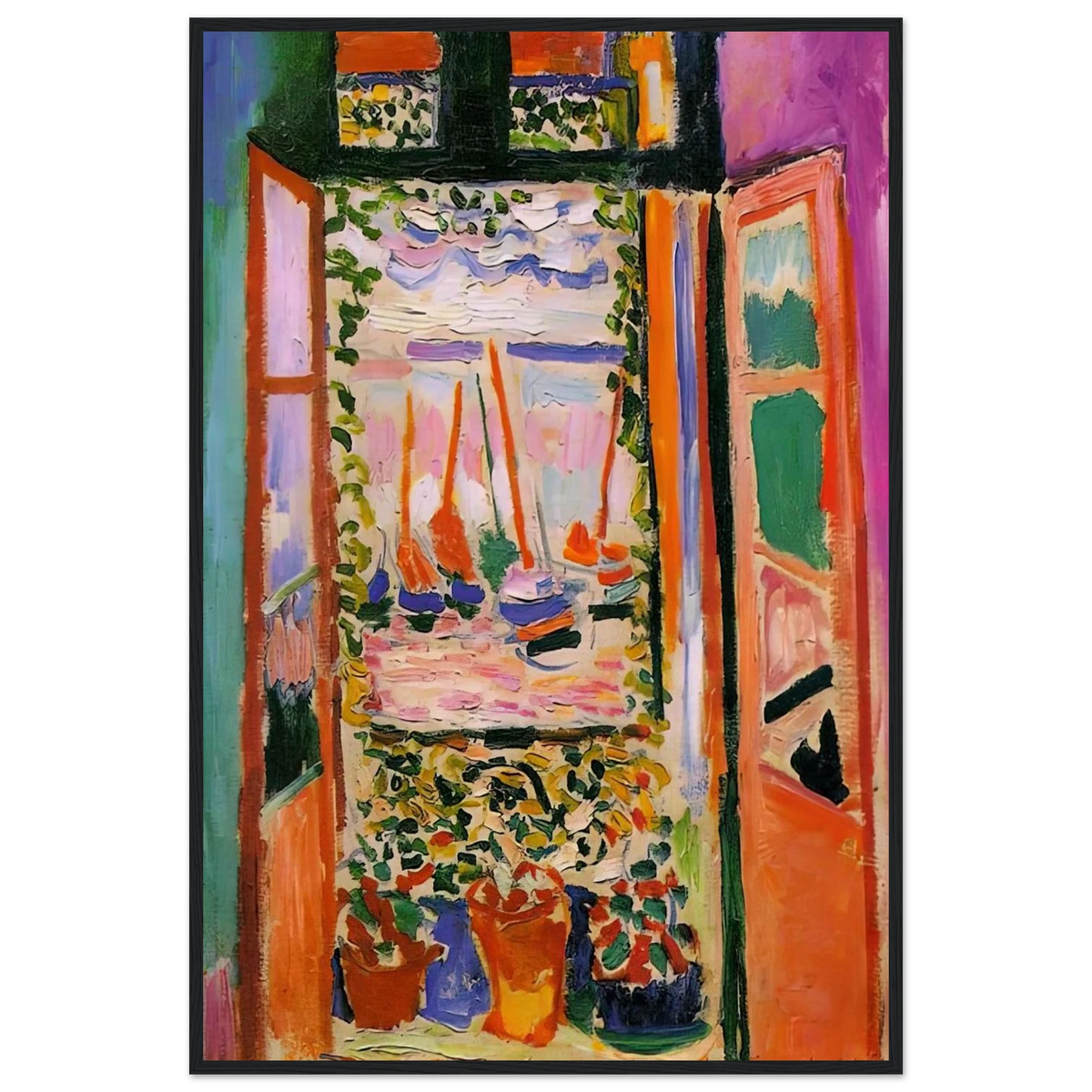 OPEN WINDOW COLLIOURE 1905 Framed Poster | Henri Matisse Framed Prints Wall Art | Henri Matisse Print