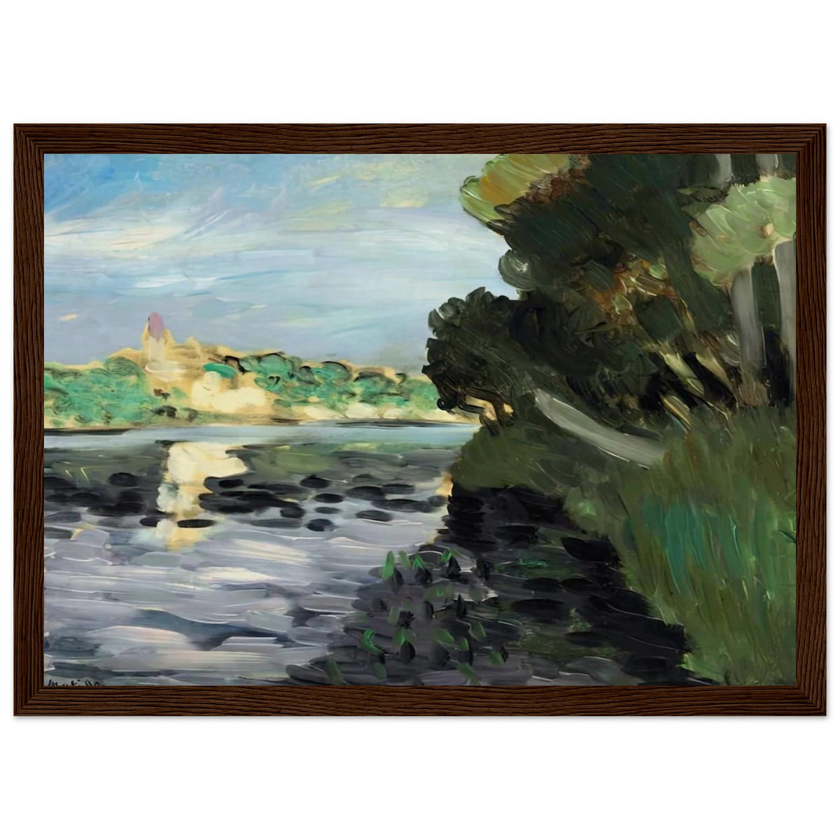BORDS DE LA SEINE A VETHEUIL 1920 Framed Poster | Henri Matisse Framed Prints Wall Art | Henri Matisse Print