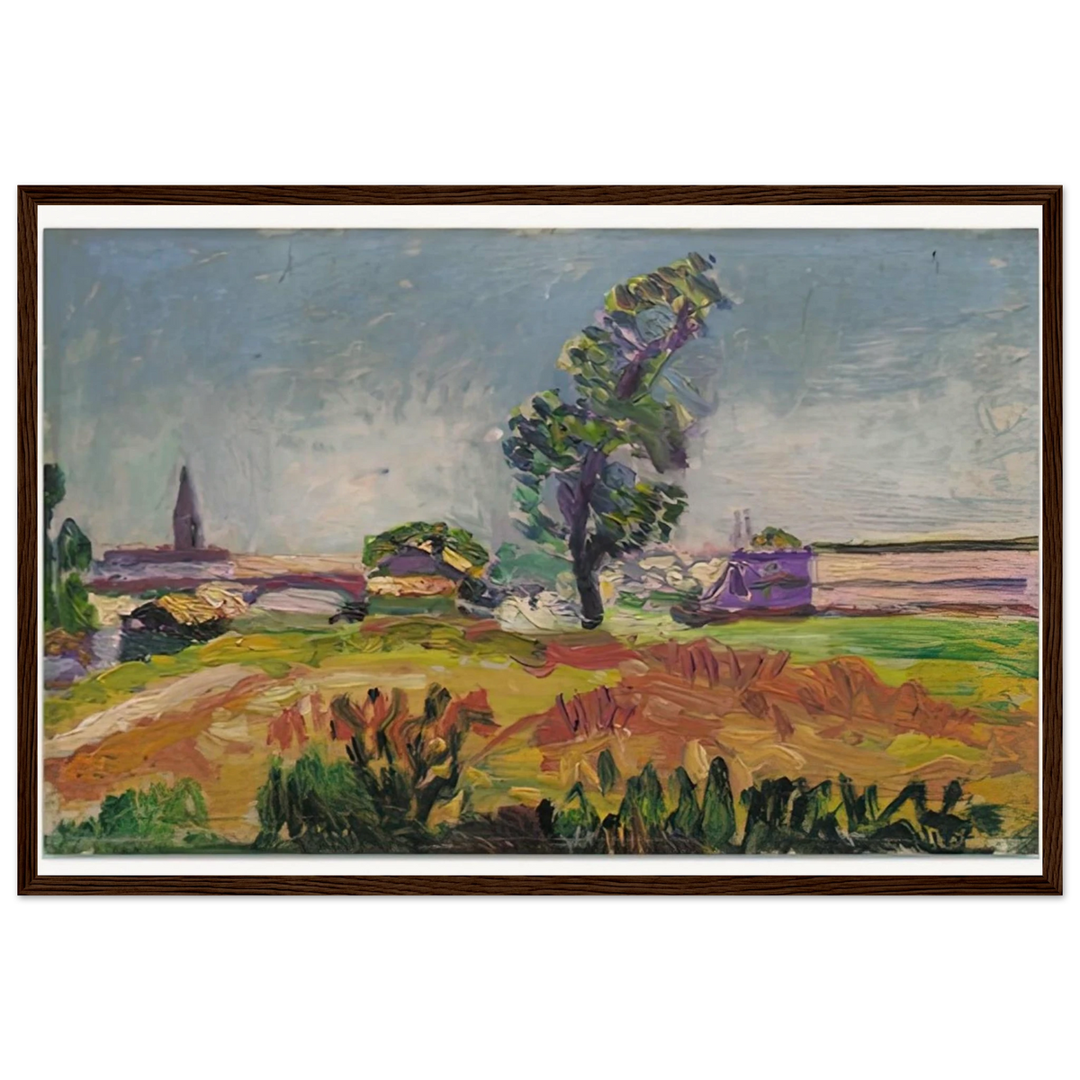 PAYSAGE DES ENVIRONS DE TOULOUSE LE PONT DES DEMOISELLES 1898 Framed Poster | Henri Matisse Framed Prints Wall Art | Henri Matisse Print