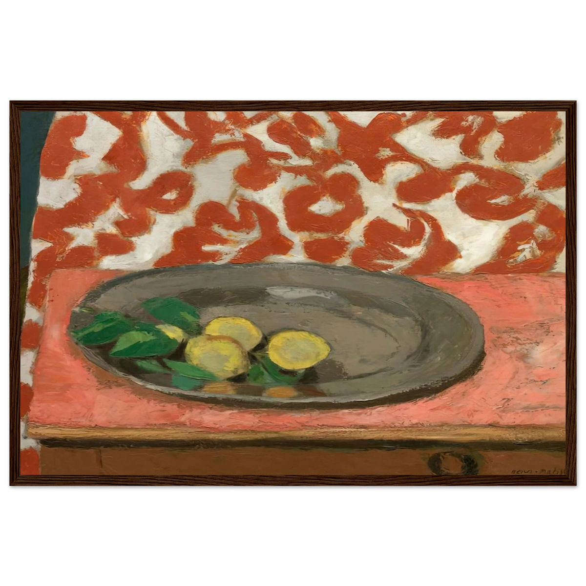 LEMONS ON A PEWTER PLATE 1929 Framed Poster | Henri Matisse Framed Prints Wall Art | Henri Matisse Print