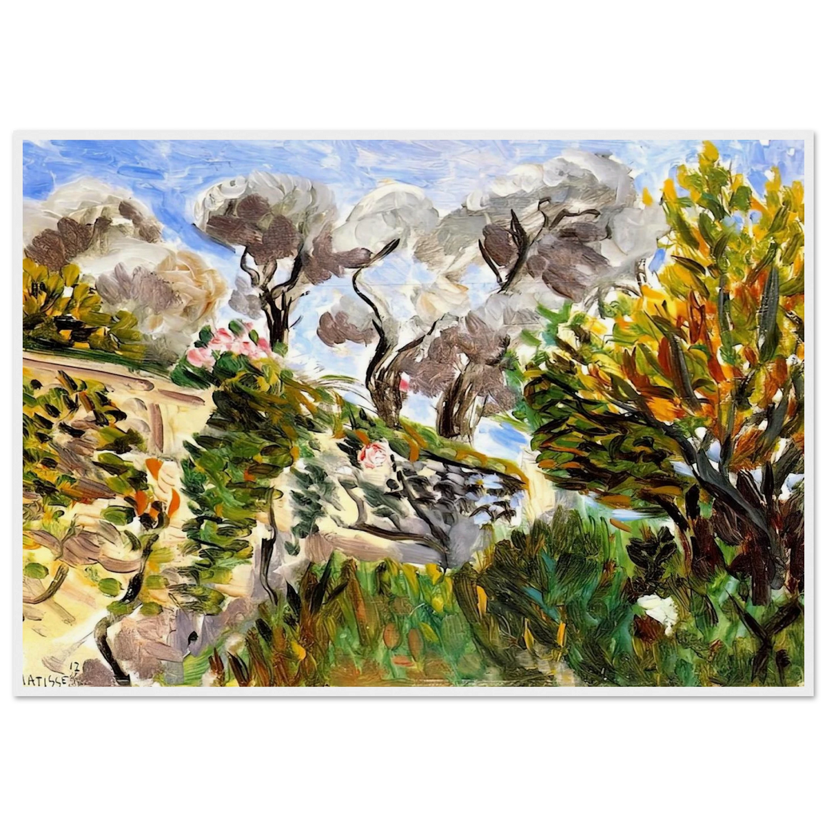 OLIVE TREES RENOIR S GARDEN IN CAGNES 1917 Framed Poster | Henri Matisse Framed Prints Wall Art | Henri Matisse Print