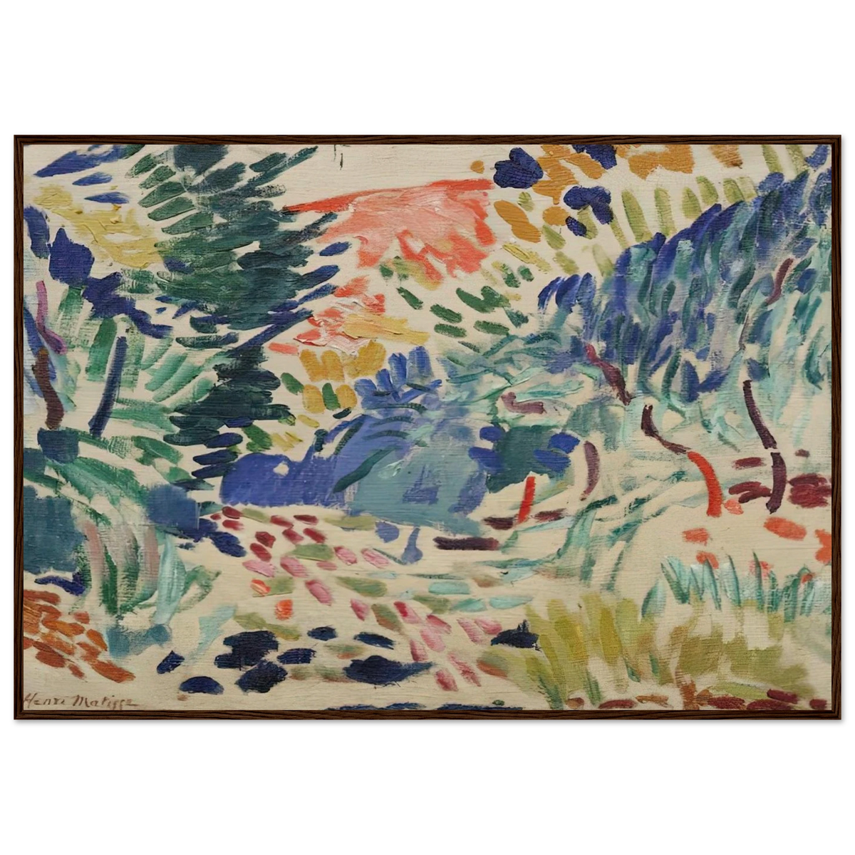 LANDSCAPE AT COLLIOURE 1905 Framed Poster | Henri Matisse Framed Prints Wall Art | Henri Matisse Print