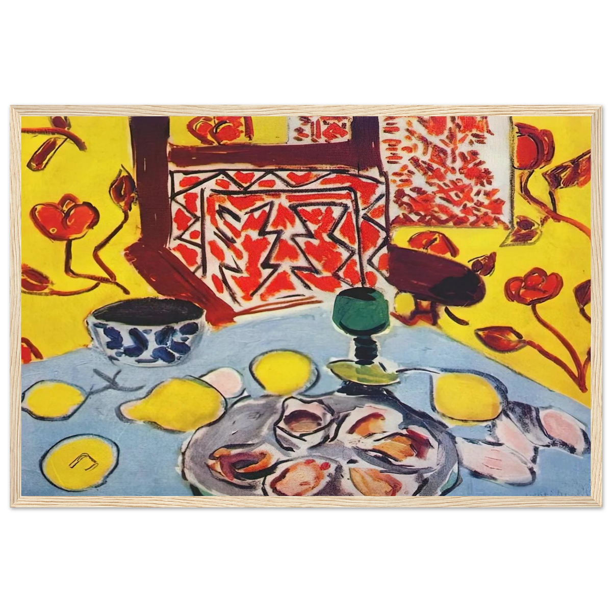 OYSTERS AND WOODEN ARMCHAIR 1943 Framed Poster | Henri Matisse Framed Prints Wall Art | Henri Matisse Print