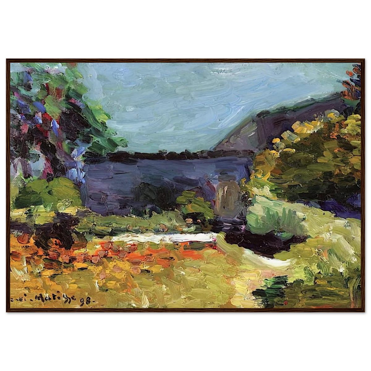 LANDSCAPE 1898 Framed Poster | Henri Matisse Framed Prints Wall Art | Henri Matisse Print