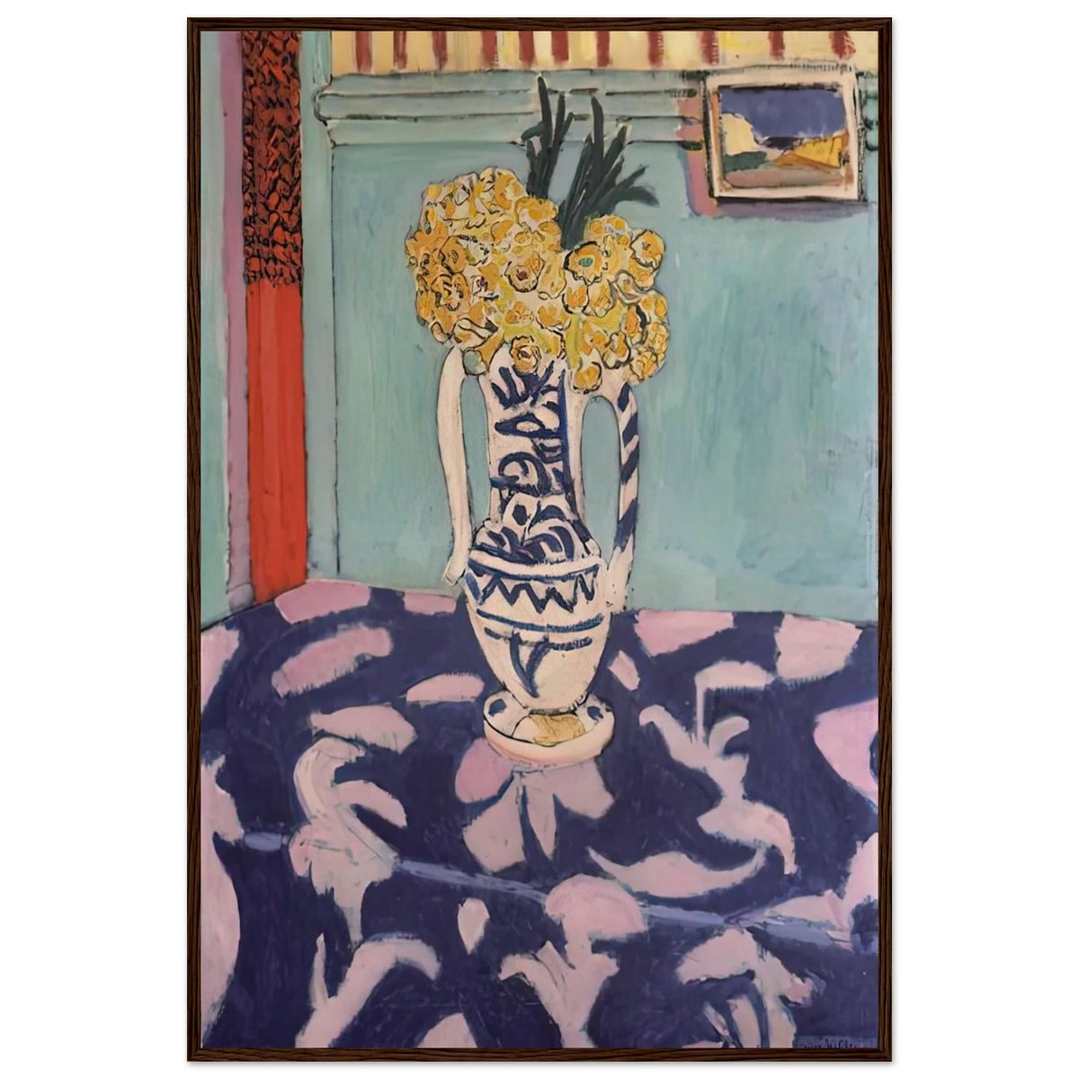 LES COUCOUS TAPIS BLEU ET ROSE 1911 Framed Poster | Henri Matisse Framed Prints Wall Art | Henri Matisse Print