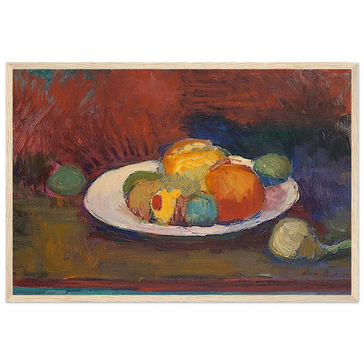 ASSIETTE DE FRUITS FRUIT DISH 1902 Framed Poster | Henri Matisse Framed Prints Wall Art | Henri Matisse Print