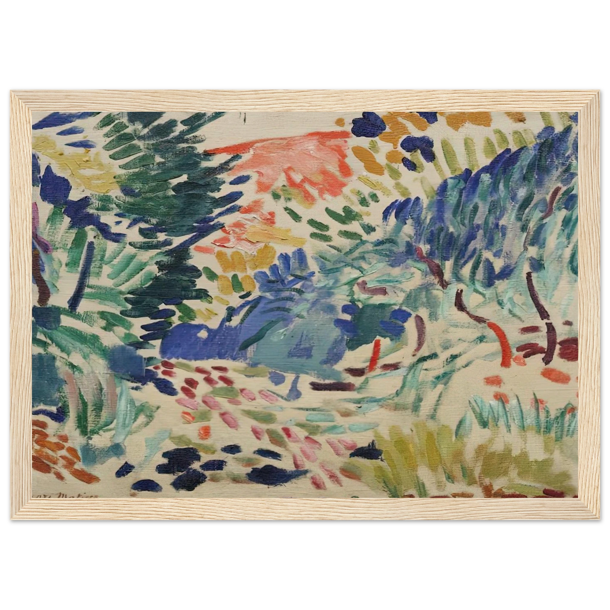 LANDSCAPE AT COLLIOURE 1905 Framed Poster | Henri Matisse Framed Prints Wall Art | Henri Matisse Print