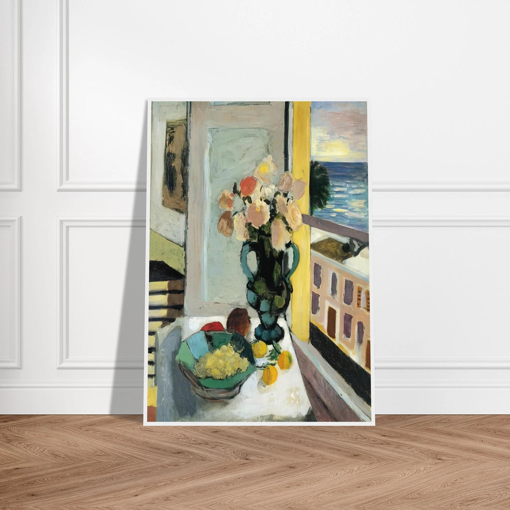 FLOWERS IN FRONT OF A WINDOW 1922 Framed Poster | Henri Matisse Framed Prints Wall Art | Henri Matisse Print