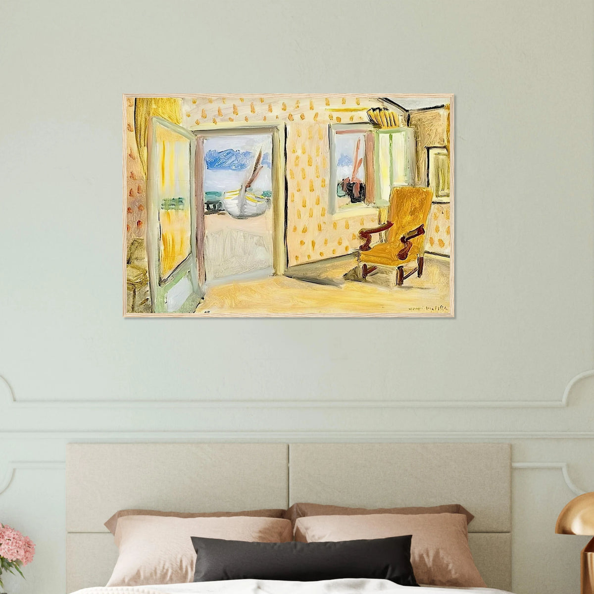 INTERIOR OPEN DOOR 1920 Framed Poster | Henri Matisse Framed Prints Wall Art | Henri Matisse Print