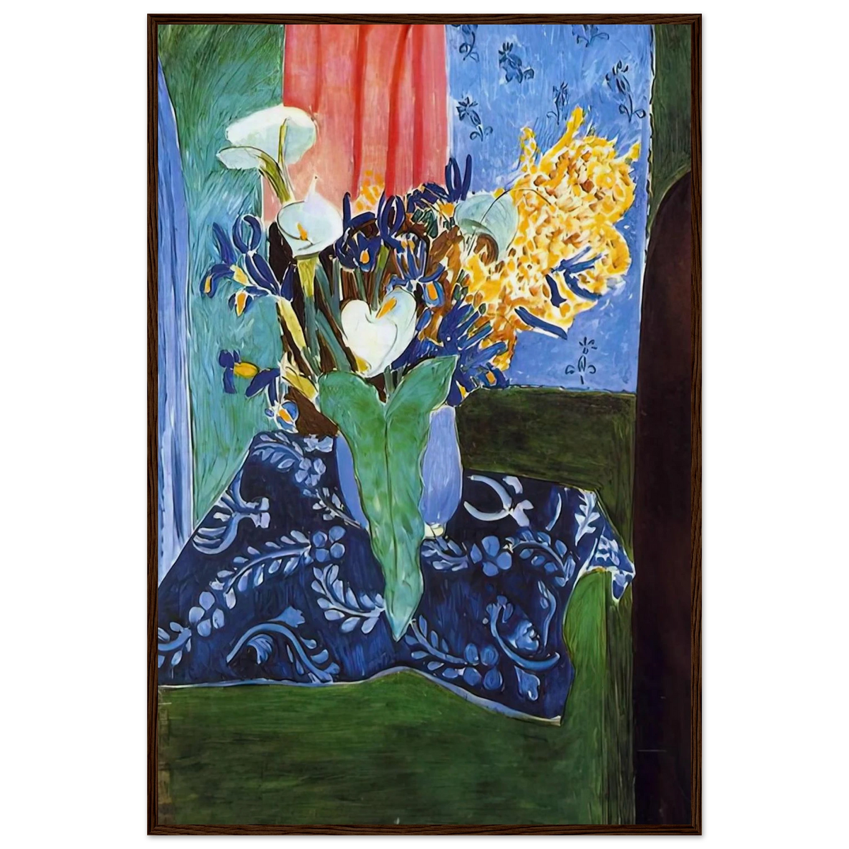 CALLA LILIES IRISES AND MIMOSAS 1913 Framed Poster | Henri Matisse Framed Prints Wall Art | Henri Matisse Print
