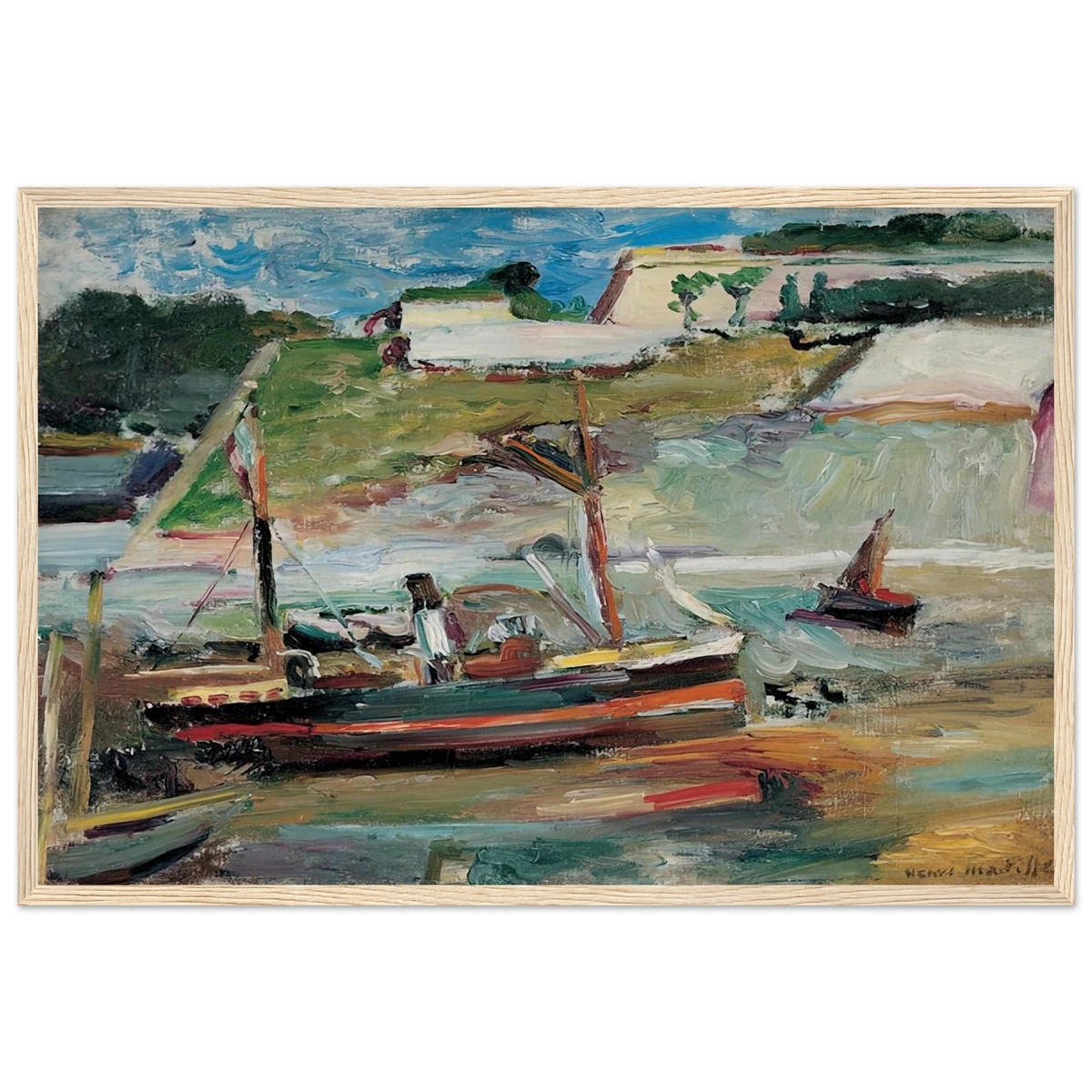 BELLE ILE LE PORT DE PALAIS 1896 Framed Poster | Henri Matisse Framed Prints Wall Art | Henri Matisse Print