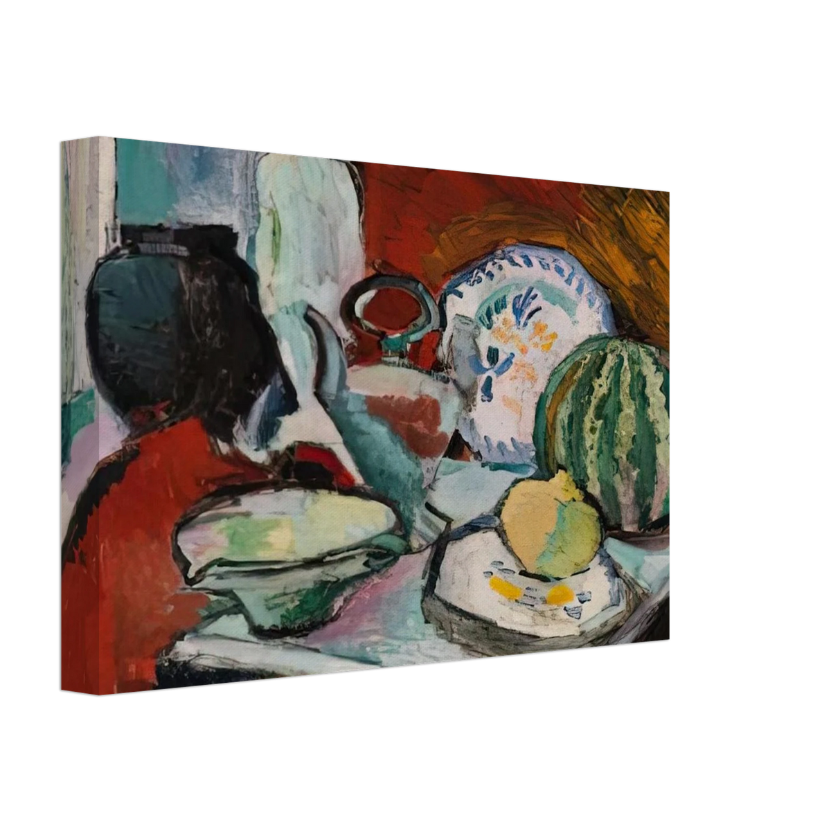 DISHES AND MELON 1907 Canvas | Henri Matisse Canvas | Henri Matisse Print