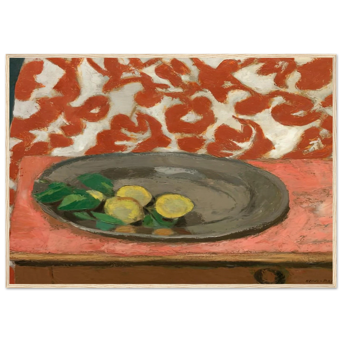 LEMONS ON A PEWTER PLATE 1929 Framed Poster | Henri Matisse Framed Prints Wall Art | Henri Matisse Print