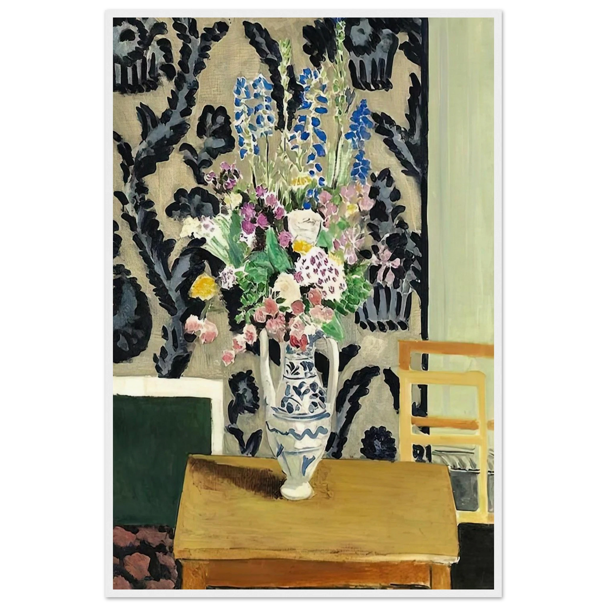 BOUQUET DE FLEURS POUR LE QUATORZE JUILLET 1919 Framed Poster | Henri Matisse Framed Prints Wall Art | Henri Matisse Print