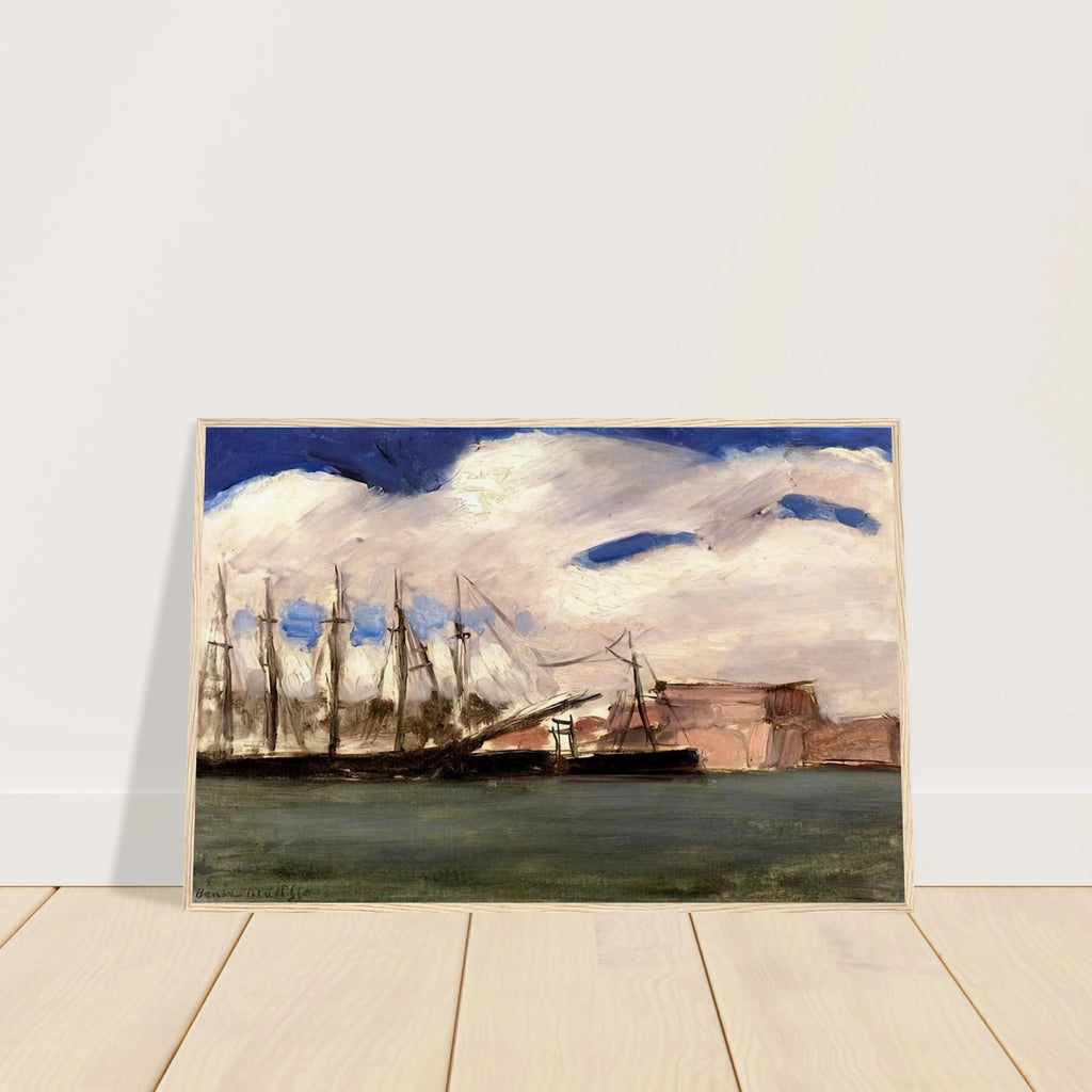 WHITE CLOUDS THE OLD PORT OF MARSEILLE 1918 Framed Poster | Henri Matisse Framed Prints Wall Art | Henri Matisse Print