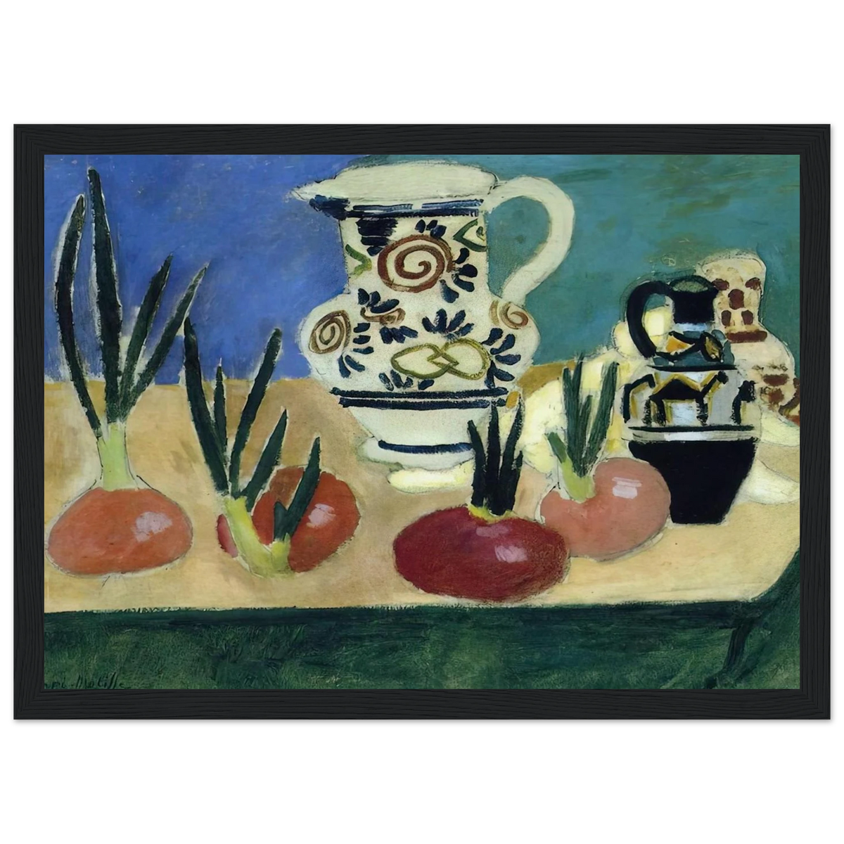 THE RED ONIONS 1906 Framed Poster | Henri Matisse Framed Prints Wall Art | Henri Matisse Print