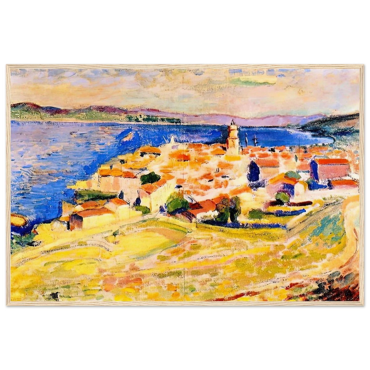 VIEW OF SAINT TROPEZ 1904 Framed Poster | Henri Matisse Framed Prints Wall Art | Henri Matisse Print