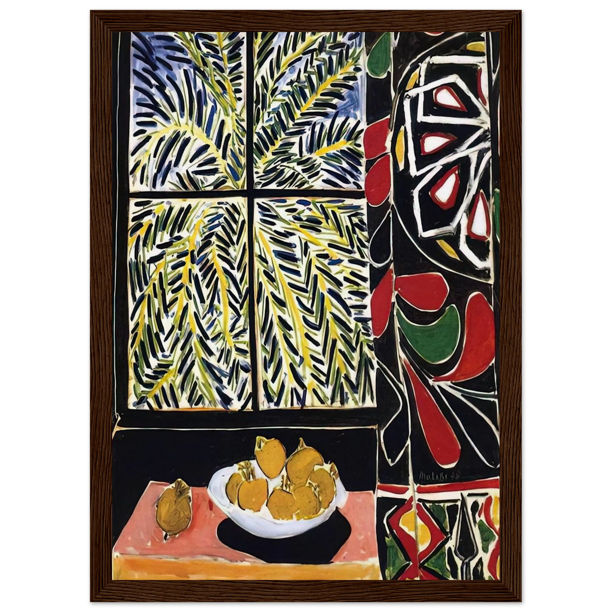INTERIOR WITH EGYPTIAN CURTAIN 1948 Framed Poster | Henri Matisse Framed Prints Wall Art | Henri Matisse Print